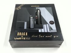An as new VooPoo Drag X & VMATE Pod Kit (Box sealed) (Over 18's Only).