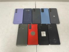 Seven assorted pre-owned smartphones sold for parts including Samsung, Motorola & Oppo (All handsets