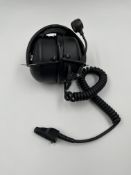 A pre-owned MRTC Wired Pit Crew Headset with storage bag (Untested, sold as seen).