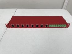 A pre-owned 9dot 8INJ 1U Gigabit PoE 8 Port Injector Cartridge (Untested, sold as seen).