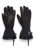 Arcteryx Fission SV Gloves in Black/Infrared, Medium.