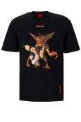 Hugo x Gremlins Graphic T-Shirt in Black, Size M.