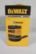 Dewalt DCR009 Rechargeable Compact Bluetooth Speaker.