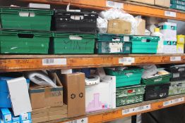 Large Quantity of Medical/Hygiene Related Items (Two Shelves).