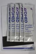One hundred and sixty Adymed Ultra Early Pregnancy Test hCG 10mlU/mL (5 pack, Exp: 11/2025).