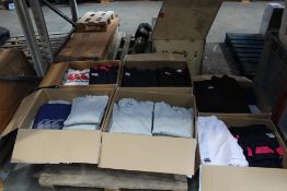 Six Boxes of Canterbury Sportswear Mixed, Shorts, T-Shirts, Jackets, Jumpers, Mixed Sizes. As New wi