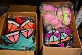 Ninety Women's Assorted Swimwear, Mixed Colours, Mixed Sizes. Unused, Still in Wrappers, Viewing Adv