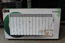 Rointe Kryos 11 Elements 1210W Electric Radiator in White. Pre-owned.
