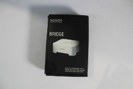 Sonos Bridge Hi-Fi System, White, Small, Box Opened.