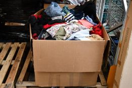 Mixed Clothes Box including T-Shirts, Trousers, Jumpers, Coats and More, Various Style's and Sizes.