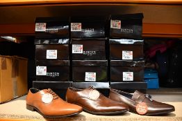Twelve Burton Menswear London Shoes, Mixed Styles and Sizes. Viewing Advised