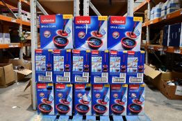 Fifteen Villeda Spin and Clean Mop and Bucket Combo, Red/Black. Boxed.