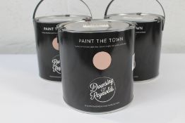 Three Dowsing & Reynolds Get Plastered (Peachy Pink) Supreme Matt - 2.5ltr (Some dents to tins).
