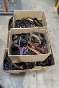 Nine Boxes of Assorted Belts. Pre-Owned.