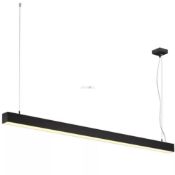 Four SLV Q-Line Dali Single Dimmable LED Pedant Lights in Black (REF: 1001309 | EAN 4024163196116).