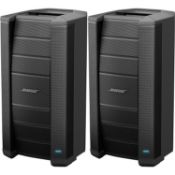Two Bose - F1 Model 812 Flexible Array Loudspeakers, Black, Large. As New.