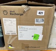 As new Shell Recharge NewMotion Advanced 3.0 E.V Charging Station (Type 2 Socket. Upto 22KW) (Wall u