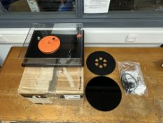 Pre-owned Roksan Atessa Turntable (Powers on, turntable turns. Some cosmetic damage. Sold as seen).