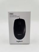 Ten as new Logitech B100 Wired Optical Mice in Black (EAN: 50992060412723).
