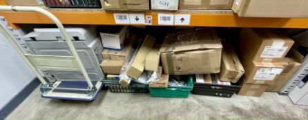 A quantity of assorted printers, toners and related items (All items sold as seen. Trolley/crates n