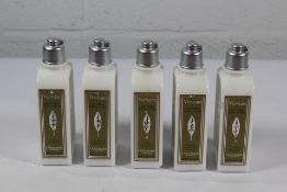 Five L'Occitane Verveine Body Lotion 5 x 250ml.