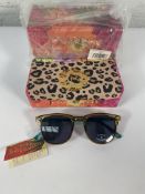 Three Carina Ltd Edition Sunglasses - Turquiose/Nude.