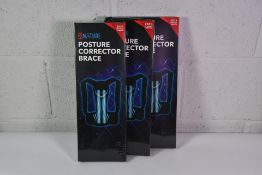 Ten X Nature Posture Corrector Braces, Black, Fits Waist Size 22