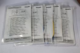 Five Philips Replacement Adult Training Pads (REF: M5093A). As New.