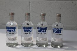 Four Absulut Swedish Vodka 4 x 700ml.