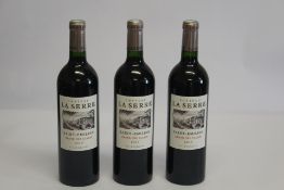 Three Chateau La Serre Grand Cru Classe 2019 Saint - Emilion 3 x 750ml Red Wine.