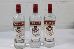 Three Smirnoff No21 Vodka's 3 x 1ltr.