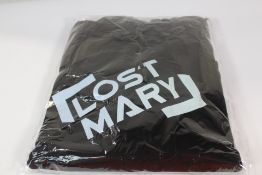 Ten Lost Mary Motif Black Hoodies. 5 x Large and 5 x X-Large.