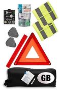 Ten as new European Travel Kits - Legal Euro Driving Items (Stock image).