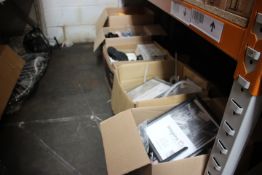 Five Boxes of Assorted Miscellaneous Goods, Including Items such as, Homeware, Stationary, Clothing