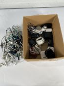 Box of Assorted Headphones/Earphones (All Pre-owned).