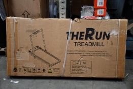 The Run - Foldable Treadmill, Black. In Box Unchecked