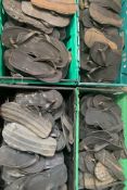 A Large Quantity Of Handmade Flip Flops Made From Recycled Car Tyres , Assorted Sizes. (Crates Not