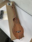 The Boondocker Sapele Walking Dulcimer Acoustic 4-String Guitar w/Henna Top - Sapele/Mahogany - DAD