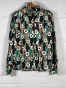 Balenciaga 2010 Silk Button-up Top (Size 42) (Pre-owned).