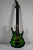 Solar Guitars S1.7AHLB Lime Burst Matte, preowned, broken string, viewing advised.