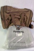 Three Plambag Expandable Canvas Men's Holdall 50/60L Brown.