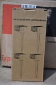 Twelve Packs of FLOWood LED Solar Spot Lights Multicolour (4 Per Packs). As New.