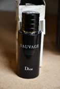 A Bottle of Tester Dior Sauvage Moisturizer for Face and Beard, 75ml. Box Damaged.