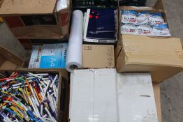 A Quantity Of Assorted Stationary To Include Paper, Sellotape, Labels And Related.