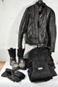Five Motorcycle Clothing to include 1x Richa Textile Riding Jacket (Size XL) , 1x Richa Trousers (Si