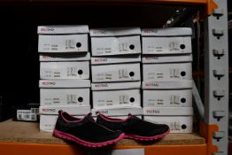 Twelve RedTag Running Shoes, Pink/Black, Mixed Sizes. Women's. Unworn with Boxes, Unworn
