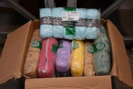 Box of Scheepies Wool Including Chunky Monkey and Colour Crafter. Various Colours. (Approximately 75
