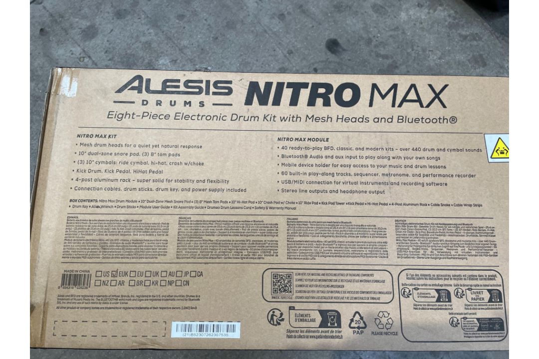 An Alesis Nitro Max electronic Drum Kit. As New in Box. - Image 4 of 4