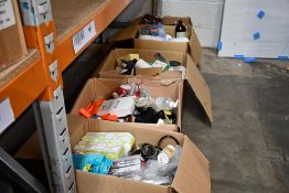 Five Boxes of Assorted Miscellaneous Goods, Including Items such as, Homeware, Stationary and More