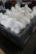 Twelve Pre Owned Female Hanging Half Manikins (No Stands).